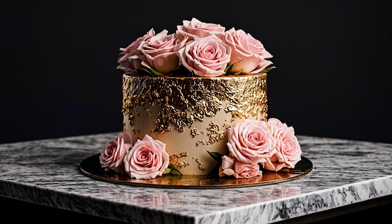 Elegant birthday cake